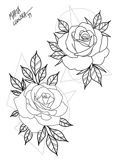 rose tattoo stencils